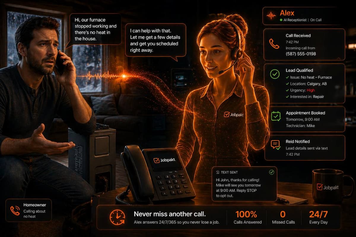 Alex answering customer calls 24/7