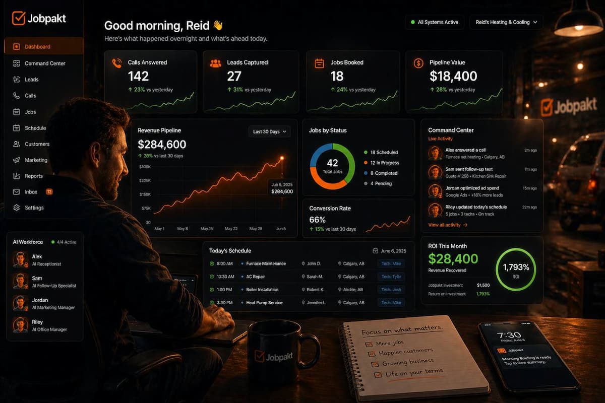 Real-time dashboard showing AI employee performance and ROI